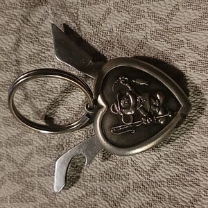 Vintage Disney Mickey Mouse Heart Multi-Tool Keychain